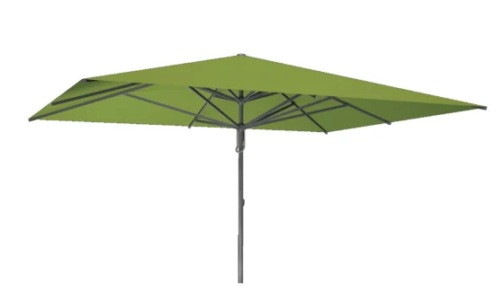 Grüner Sonnenschirm mit quadratischem Design