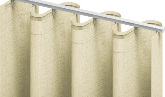 Mögliche Raffmethode Wave von Vorhängen.